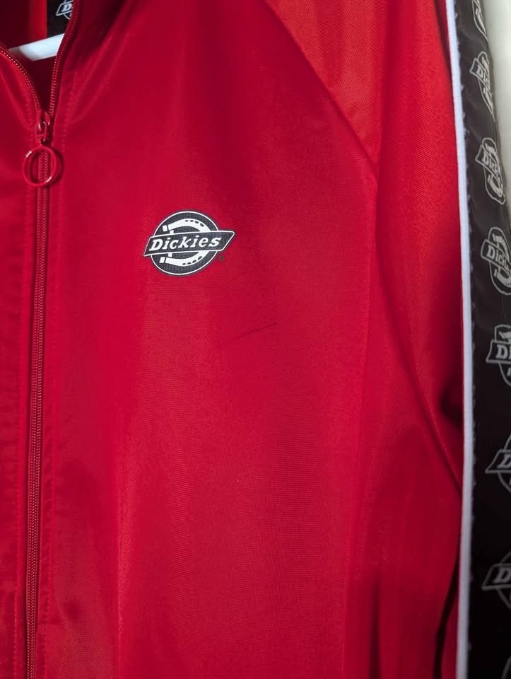 Dickies Men's Red Track Jacket with Logo Stripes - photo 3