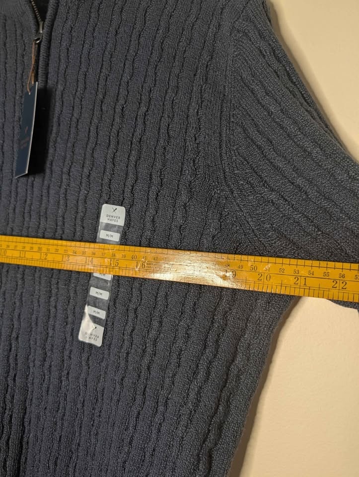 NEW size medium Denver Hanes Sweater navy blue - photo 5