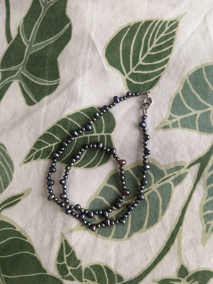 Peacock pearl choker - photo 2