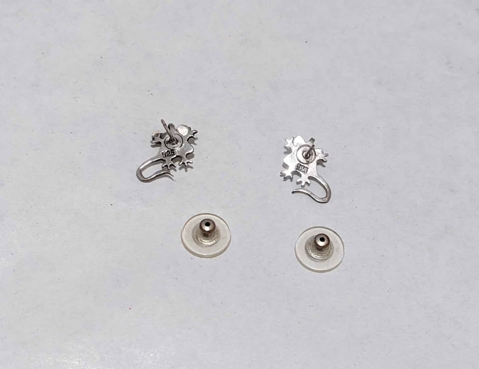 Sterling silver mouse earrings - photo 2