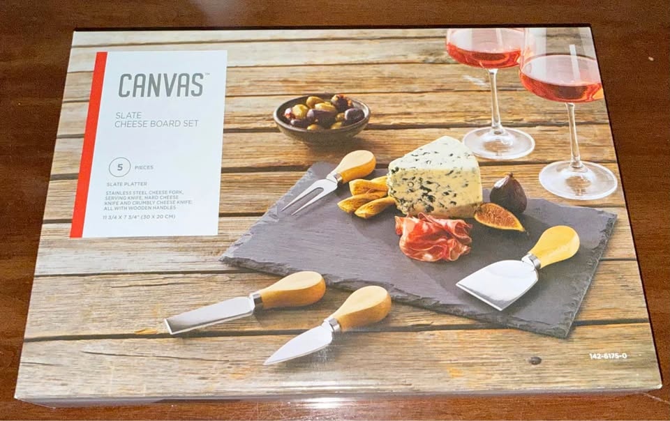 Canvas Slate Cheese Board Set