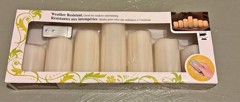 7PC Flameless LED Candles w/Remote