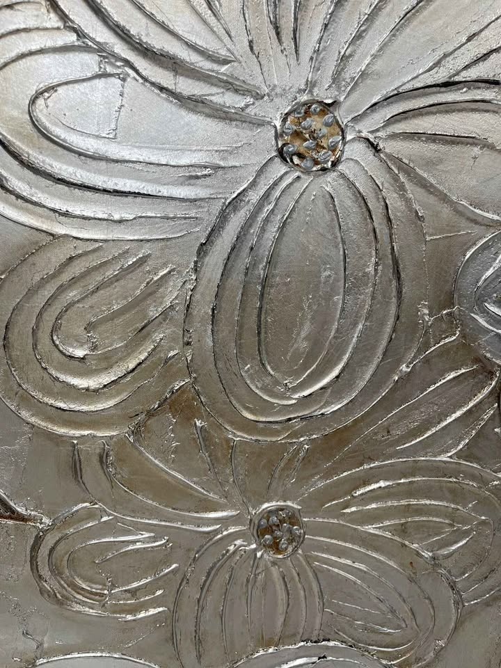 Metallic Floral Art Canvas - photo 2