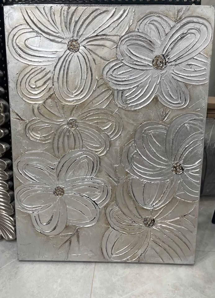 Metallic Floral Art Canvas - photo 3
