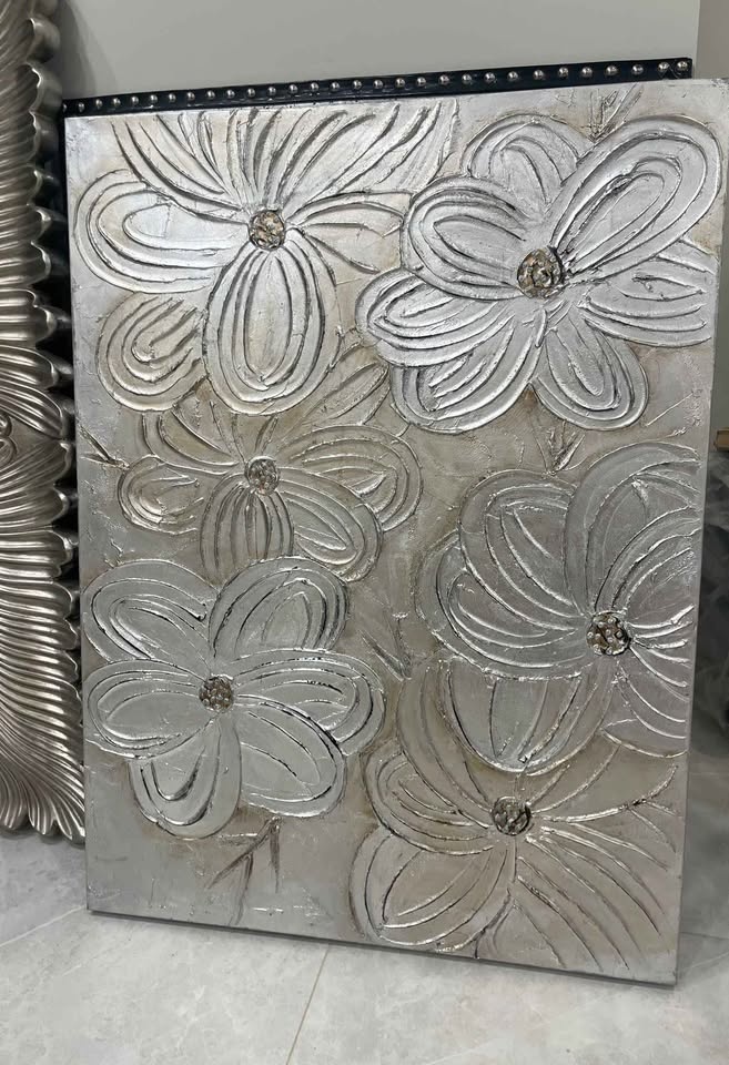 Metallic Floral Art Canvas - photo 4