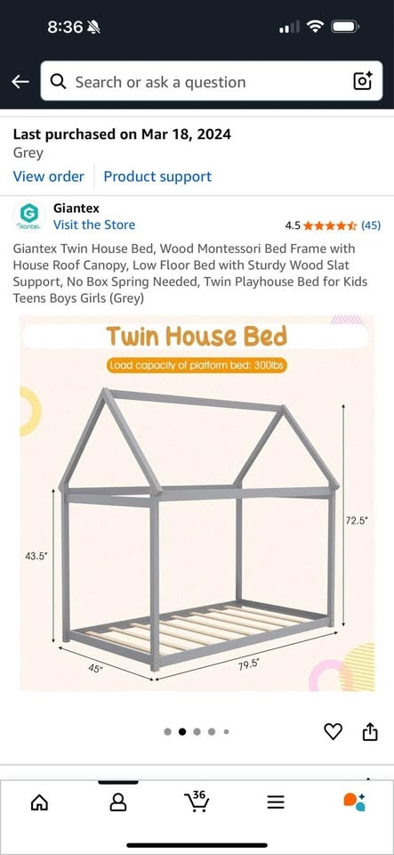 Twin House Bed- please read description - photo 3