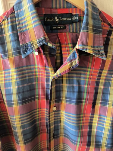 Vintage Ralph Lauren Plaid Button Down Shirt Mens M - photo 3
