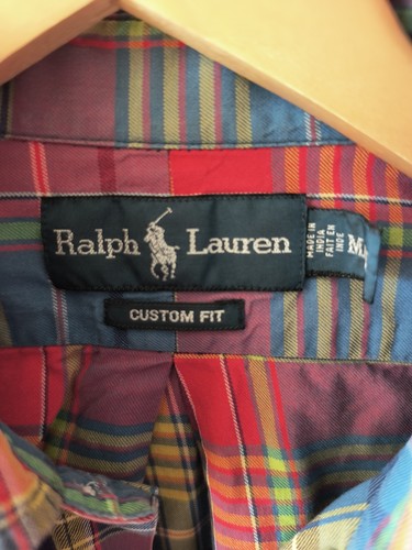 Vintage Ralph Lauren Plaid Button Down Shirt Mens M - photo 4