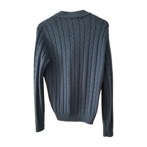 Vintage Jantzen Cardigan Medium Blue Cable Knit - photo 2