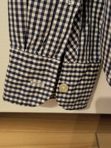 J.Crew Mens Button Down Shirt Medium Navy Gingham - photo 4