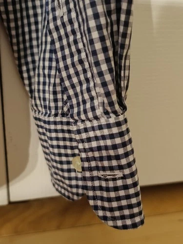 J.Crew Mens Button Down Shirt Medium Navy Gingham - photo 5