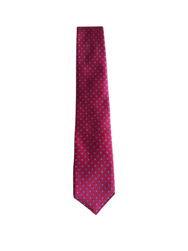 English Sports Shop Bermuda Vtg 1950s Tie Silk Red