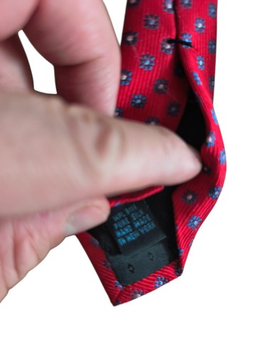 English Sports Shop Bermuda Vtg 1950s Tie Silk Red - photo 3