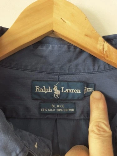 Vtg 90s Ralph Lauren Silk Cotton Shirt Mens XXL - photo 2
