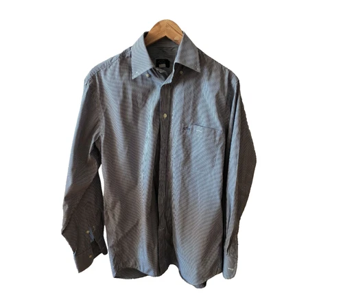 Paul & Shark Yachting Men's Shirt 15.5 M Blue Gingham