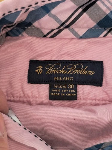 Brooks Brothers Milano Chinos Men's 35x30 Pink Slim Fit - photo 4
