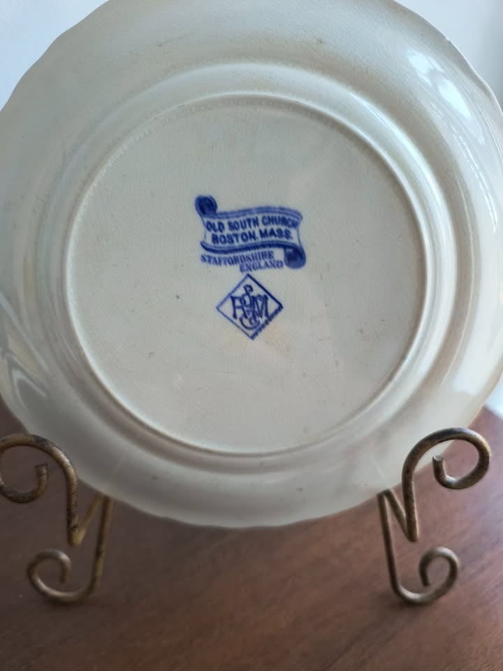Vintage Staffordshire Blue Transferware Plate - photo 2