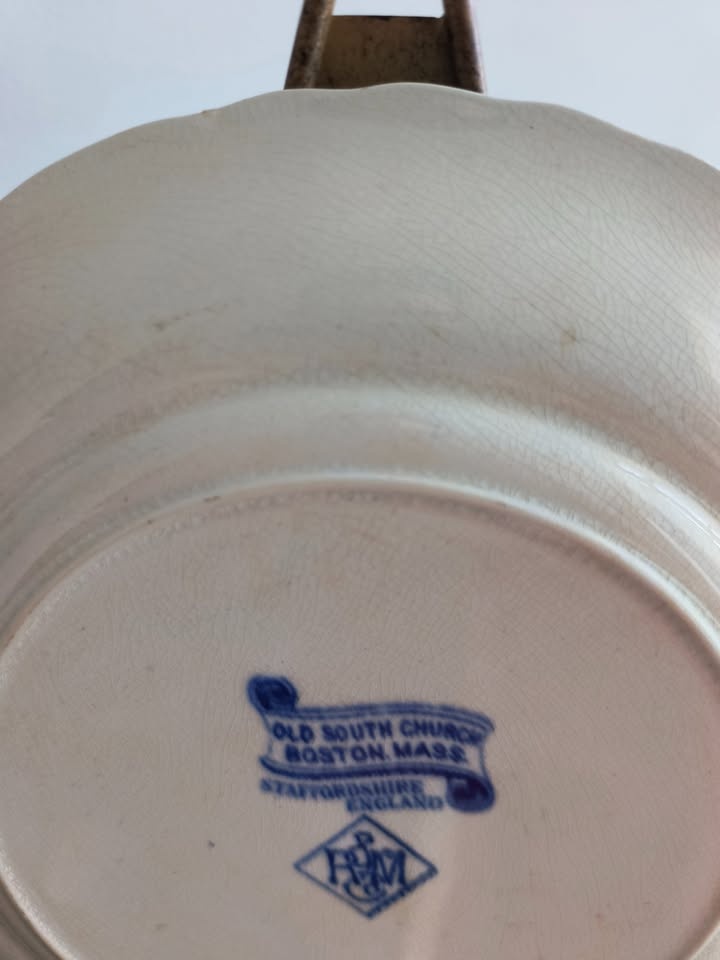 Vintage Staffordshire Blue Transferware Plate - photo 3