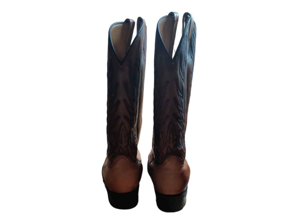 Vintage Brown Leather Cowboy Boots Made In Canada Size 11 - photo 4