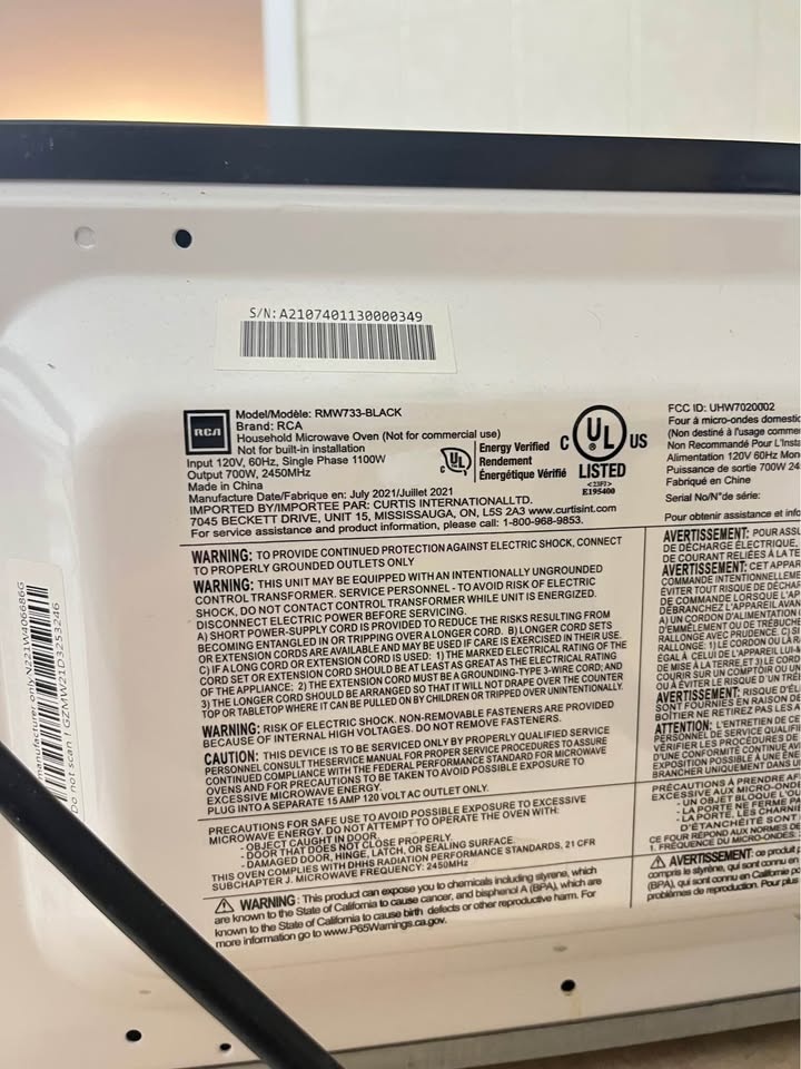 RCA microwave - photo 5