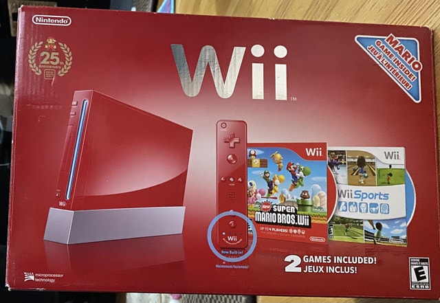 Nintendo Wii Super Mario Bros 25th Anniv LE Console CIB new