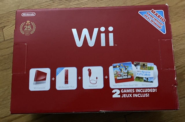 Nintendo Wii Super Mario Bros 25th Anniv LE Console CIB new - photo 2