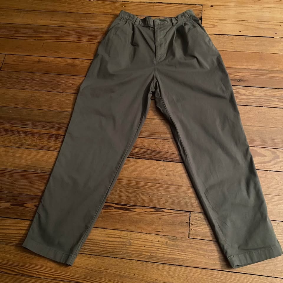 Gap Pleated Pants Womens Size 8 Olive Green Zip Fly Stretch - photo 2