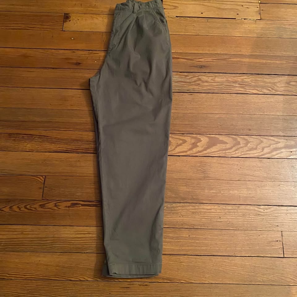 Gap Pleated Pants Womens Size 8 Olive Green Zip Fly Stretch - photo 4