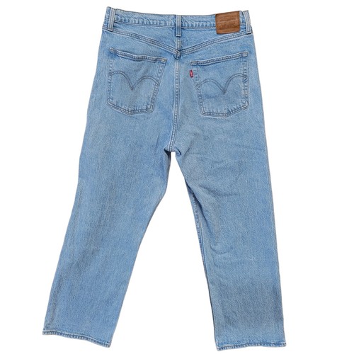Levi's Ribcage Straight Ankle Jeans Womens Sz 32x27 Blue - photo 2