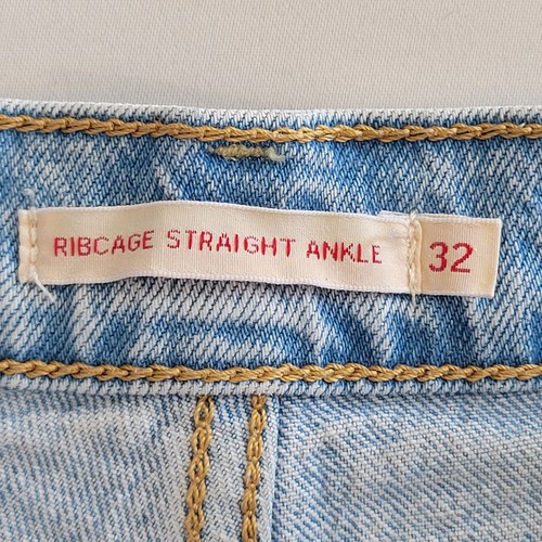 Levi's Ribcage Straight Ankle Jeans Womens Sz 32x27 Blue - photo 3