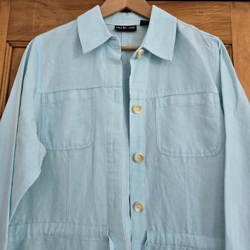 Style & Co. Shirt Women Medium Blue Sea Mist Button - photo 5