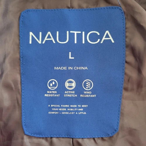 NAUTICA Lightweight Jacket Mens Large Blue Water Wind Resistant - photo 2