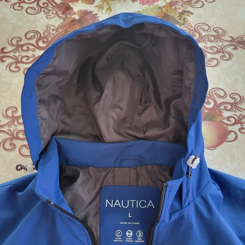 NAUTICA Lightweight Jacket Mens Large Blue Water Wind Resistant - photo 5