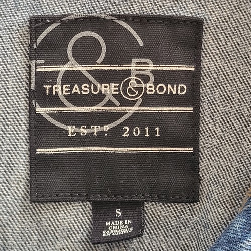 Treasure & Bond Jean Jacket Mens S Blue Denim Trucker - photo 2