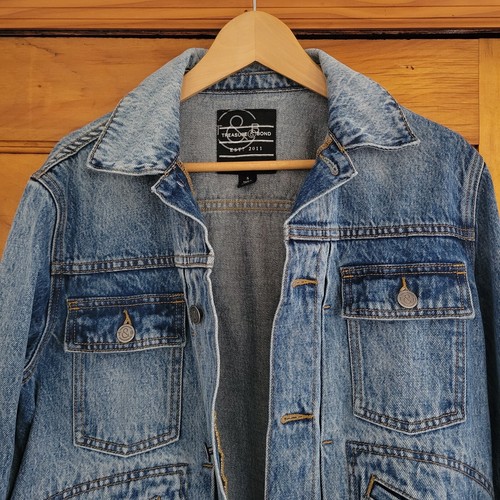 Treasure & Bond Jean Jacket Mens S Blue Denim Trucker - photo 4