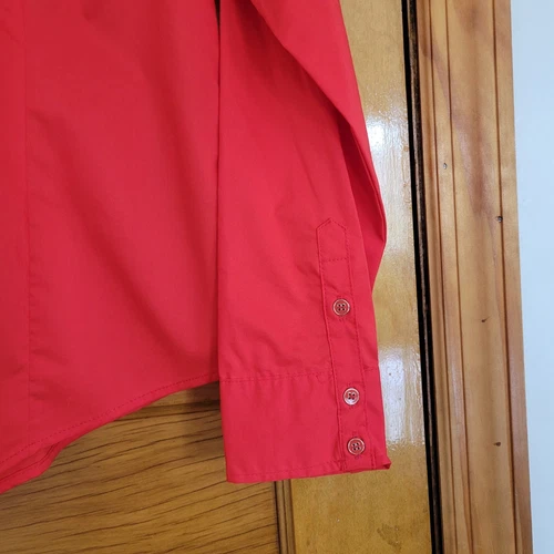 7th Avenue NY&Co Button Down Shirt Womens Large Red - photo 5