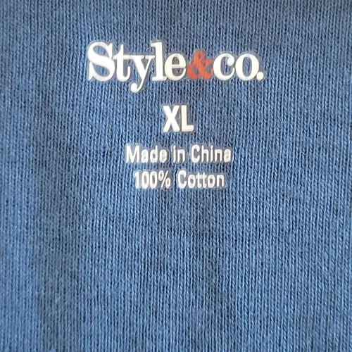 Style & Co Blouse Womens XL Blue Rhinestone - photo 2