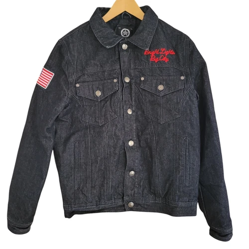 Protocol Higher Ground Jean Jacket Mens M Blue Dark Wash