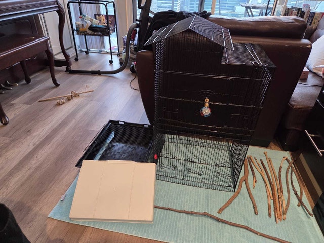 Large bird cage with rolling stand - photo 4