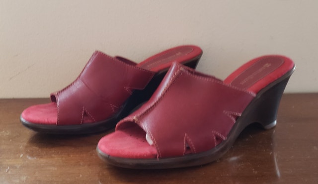 Naturalizer Mason Leather Mules, Red, 8M - photo 2