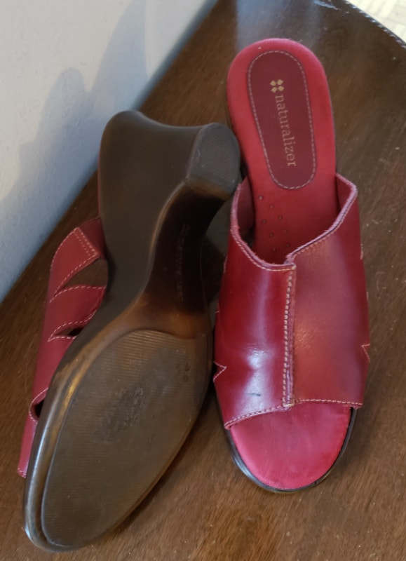 Naturalizer Mason Leather Mules, Red, 8M - photo 4
