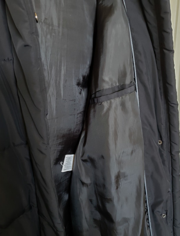 Excellent Condition Utex Design Quilted Puffer Coat, Black, L - photo 4