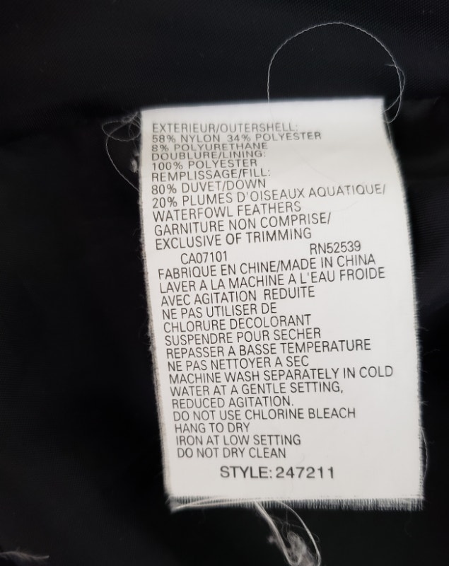 Excellent Condition Utex Design Quilted Puffer Coat, Black, L - photo 5