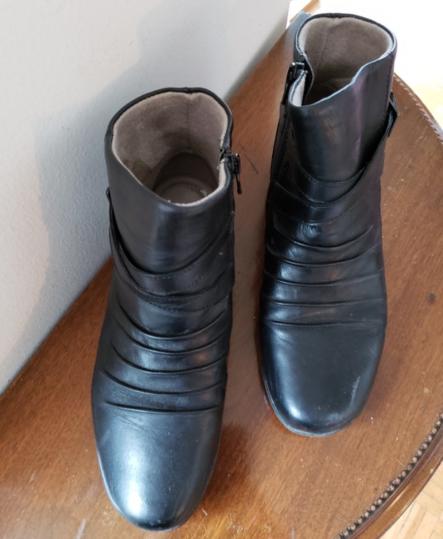 Naturalizer N5 Comfort Leather Ankle Boots, Black, 8M - photo 2