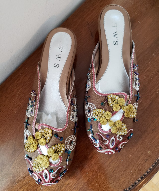 NEW Oriental Design Fabric Mules, 7 - photo 2