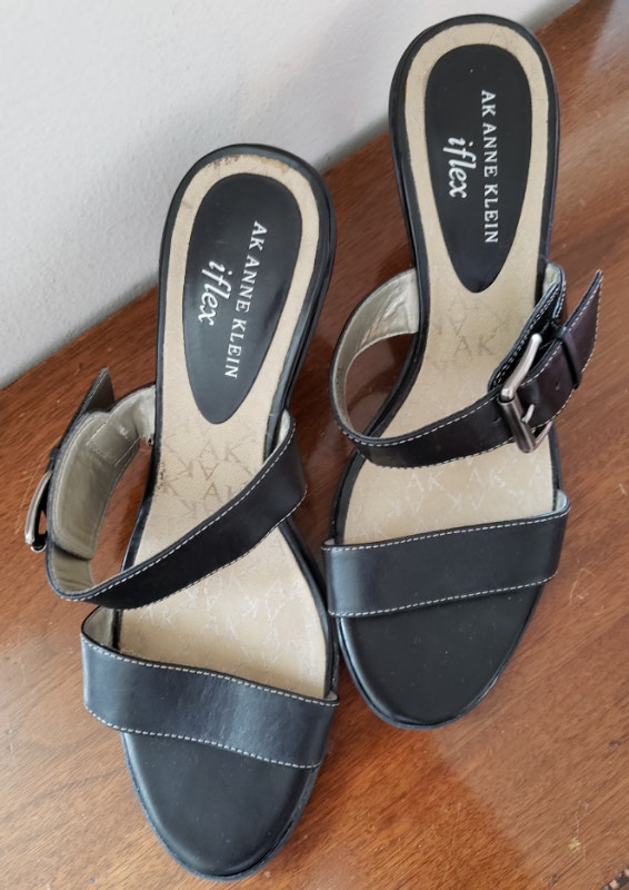 NEW Anne Klein iFlex Sandals, Black, 7.5 - photo 2