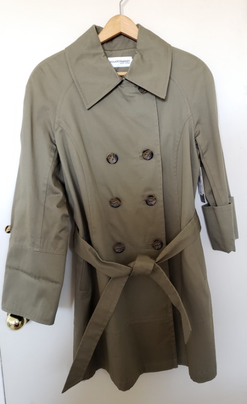 NEW w Tags Hilary Radley Trench Jacket, Olive, 12 - photo 3