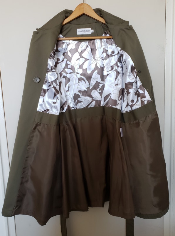 NEW w Tags Hilary Radley Trench Jacket, Olive, 12 - photo 4