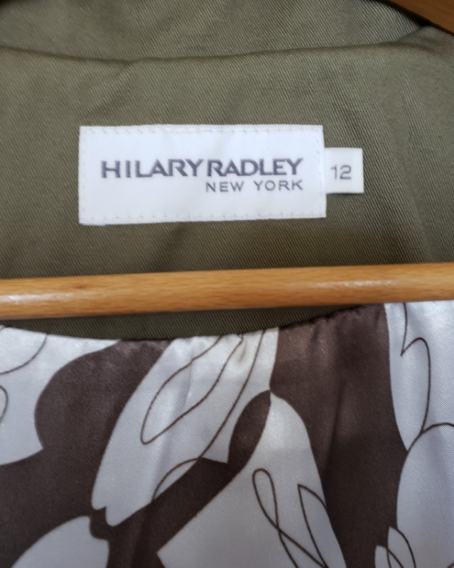 NEW w Tags Hilary Radley Trench Jacket, Olive, 12 - photo 5