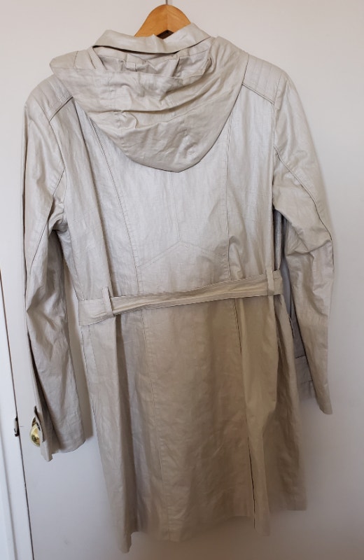 NEW w tags Bianca Nygard Raincoat Trench coat, Cream, M - photo 2